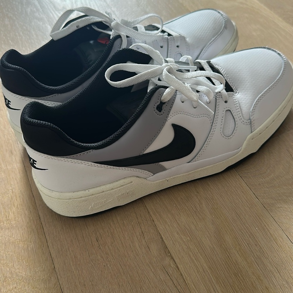 Nike Force, size 11 men, white with black and gray, worn once